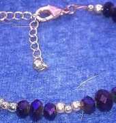 Purple & gold ankle bracelet