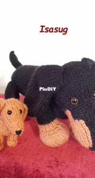 Dachshund and its baby