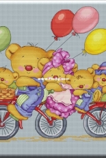 Bears on a Bicycle by Tamriko Lamaridze