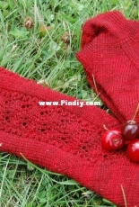 Cerises de Jumièges Socks by Laura Jenkins-Free