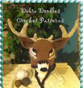 Whitetail Deer Crochet Hat Pattern by Debra Doodles