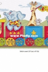 JB Cross Stitch JBDC1061 - All Aboard the Animal Train