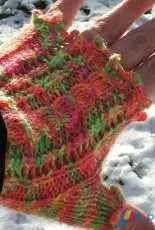 Fluo Cowl & Fingerless Mittens by Piro-Hungarian-Free
