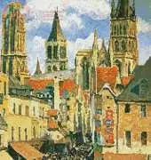 Artecy Cross Stitch - The Old Market at Rouen by Camille Pissarro