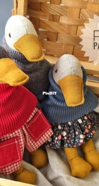 Jane Magic Craft - Mini Goose with Clothes Pattern
