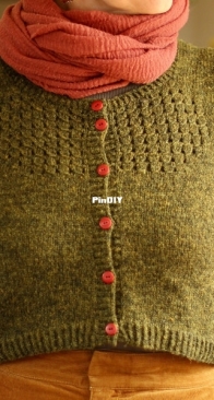 Audrey In Unst Vest by Gudrun Johnston