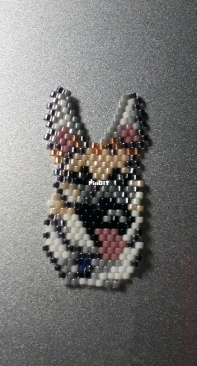 Brick stitch-German shepherd