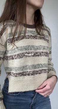 Hazy Stripe Sweater by Camrie Cutler- Golden Hour Knitwear