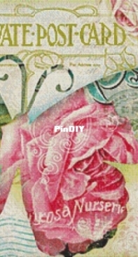 Shabby pink blue butterfly