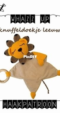 WHAZZ UP - Sandra Vriezema - Lion Cuddle Lovey Blanket - Knuffeldoekje Leeuw - Dutch