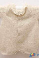 6 - Baby Romper by Florence Merlin ~ Little French Knits ~ (English, French)