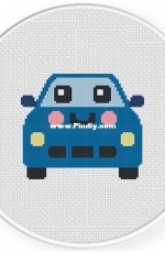 Daily Cross Stitch - Happy Car