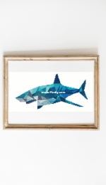 Geometric Shark by Stitches Time PCS + XSD