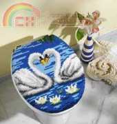 Vervaco 1255-13504 Swans Toilet Lid Cover