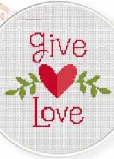 Daily Cross Stitch - Give Love