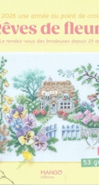 Mango Pratique - Agenda Point de Croix 2026 - Rêves de fleurs - French