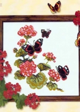 Riolis 368 - Butterflies & Geranium