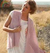 DROPS Design-127-32 Vest with lace pattern - Free