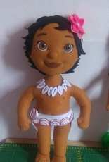 Feltro Fácil: Gaby Arteira - Moana / Vaiana Felt Pattern - Portuguese - Free