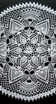 Galyna Borysova - Галина Борисова - Marvelous flower Doily - Салфетка Marvelous flower - Russian