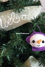 Spin a Yarn Crochet - Jillian Hewitt - Snowman Ornament - Free
