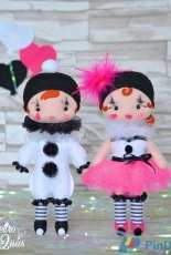 Felted Duo - Pierrot e Colombina - Portuguese - Free