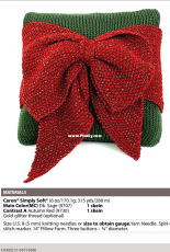 Christmas Bow Pillow - Caron - Free