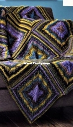 Mary Maxim #97403N-Stained Glass Lace Afghan