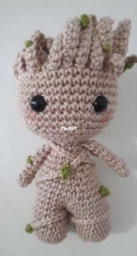 Nani Amigurumis - Daniela Guimarães - Im Groot - Eu Sou Groot - English and Portuguese - Free