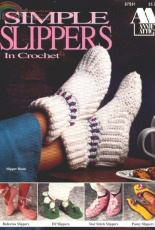 Annies Attic 87S91 Simple Slippers
