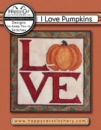 Happy Cat Stitchery - I Love Pumpkins - Free