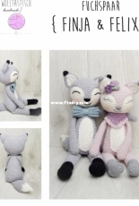 Wolltastisch Handmade - Alexandra Schwarz - Fox Couple Finja and Felix - Fuchspaar Finja und Felix - German