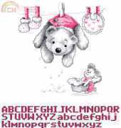 Vervaco 70.230 - Bear Laundry Birth Sampler PCS