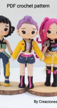 Creaciones Popalina - Ingrid Uribe Bustos - k pop: Mira, Zoey and Rumi