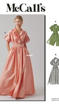 McCall's Sewing Pattern Misses' Shirtdress - M8556 - Sizes 18-26