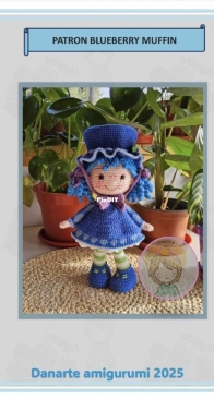 Danarte Amigurumi - Daniela Paz Hinojosa - Blueberry Muffin - Spanish