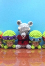 Baby ninja turtles and Master Splinter