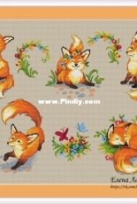 Sampler Fox 2 by Elena Lartsova