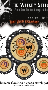 The Witchy Stitcher - Teeny Weeny Halloweeny Series Pt.1 Halloween Cookies PCS + XSD