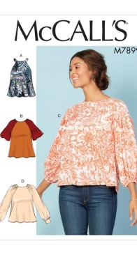 McCalls - M7899 - Misses Tops - Sizes 14-22