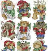 Janlynn 125-89 Bundle of Bears Ornaments by Donna Vermillion Giampa XSD