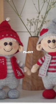 Knitted Art Toys - Elena Khiminchenko - Елена Химинченко - Gnome Guardians of Heart Wishes - Гном хранитель сердечных пожеланий - Russian