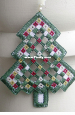 Kreinik - Hardanger Tree Ornament - Free