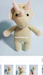 Caras Creations - Cara Engwerda - Tony the Triceratops - Free