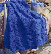 Leisure Arts #801054 Carole Rutter Tippett - True Blue Ripples Afgha