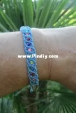 blue macrame bracelet