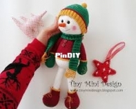 Amigurumi Aşkına - Tiny Mini Design - Demet Karabayır - Snowman Boy - Schneemann - German - Translated - Free
