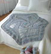 Lion Brand Yarn - L10355 -Spiral crocheted  afghan