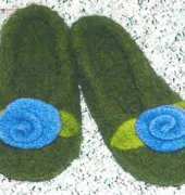 Knit-Zilla - Felted Rose and Leaves Sleeper by Lori Utley