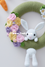 The Stitch Tower - Easter Bunny Wreath - French - Transated - Free